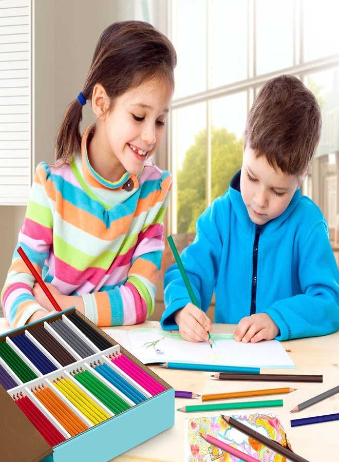 مجموعة أقلام تلوين YEGEER، 288 قلم، 12 لونًا متنوعًا، أقلام تلوين مشحوذة مسبقًا للأطفال والكبار، جوائز أساسية للمعلمين في الفصول الدراسية، لوازم العودة إلى المدرسة (علبة واحدة) - Image 5